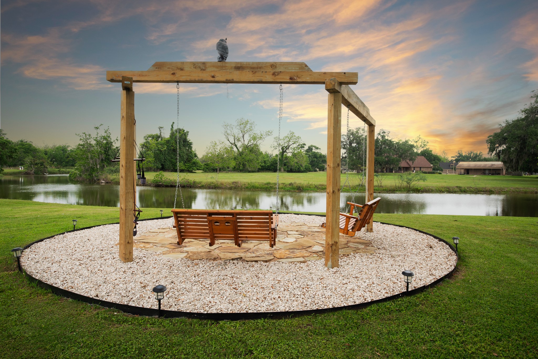 544 Wagon Wheel Trail Angleton, TX 77515 - Photo 37 of 45 Serene views overlooking the water