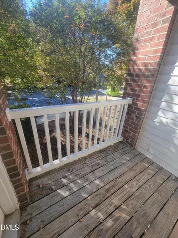 a view of wooden deck