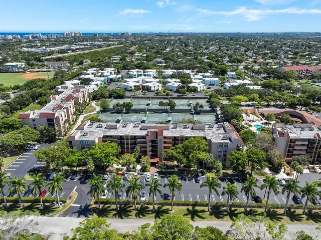 an aerial view of a city