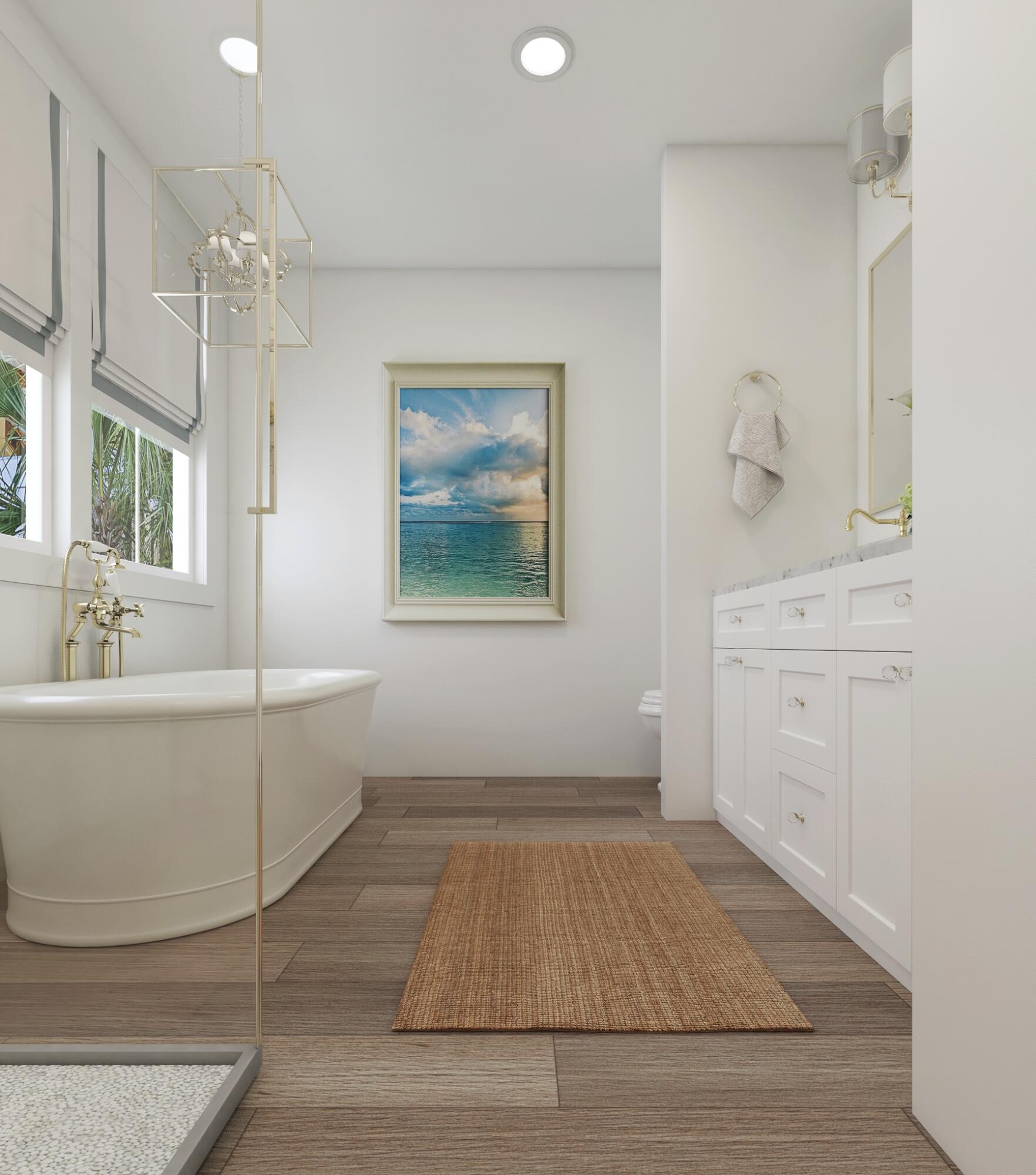 55 Beachcomber Ln Inlet Beach Inlet Beach, FL 32461 - Photo 13 of 38 a bathroom with a sink mirror and window