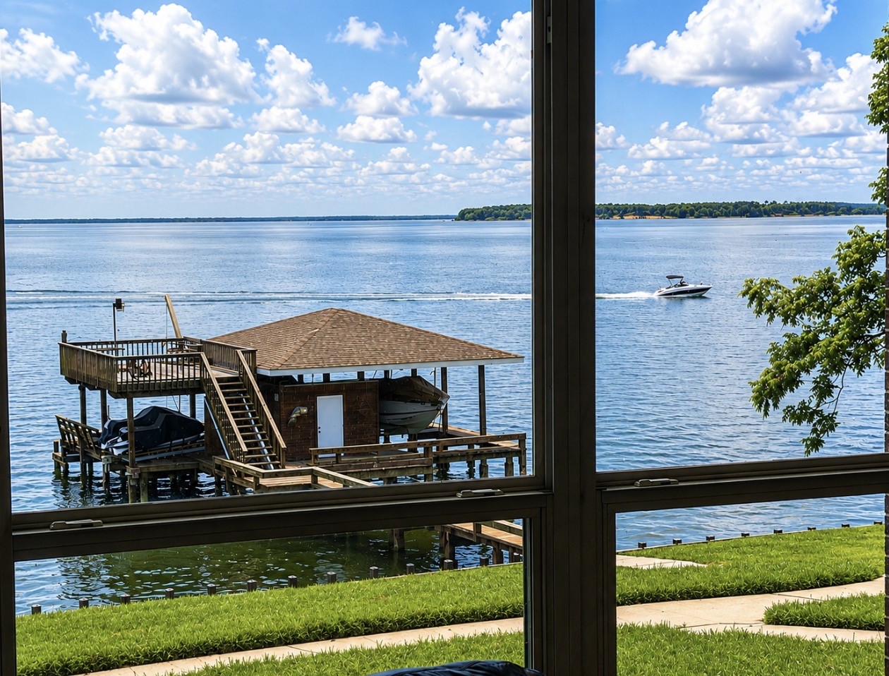 430 Fawn Road Livingston, TX 77351 - Photo 34 of 47 a view of a lake with a big yard