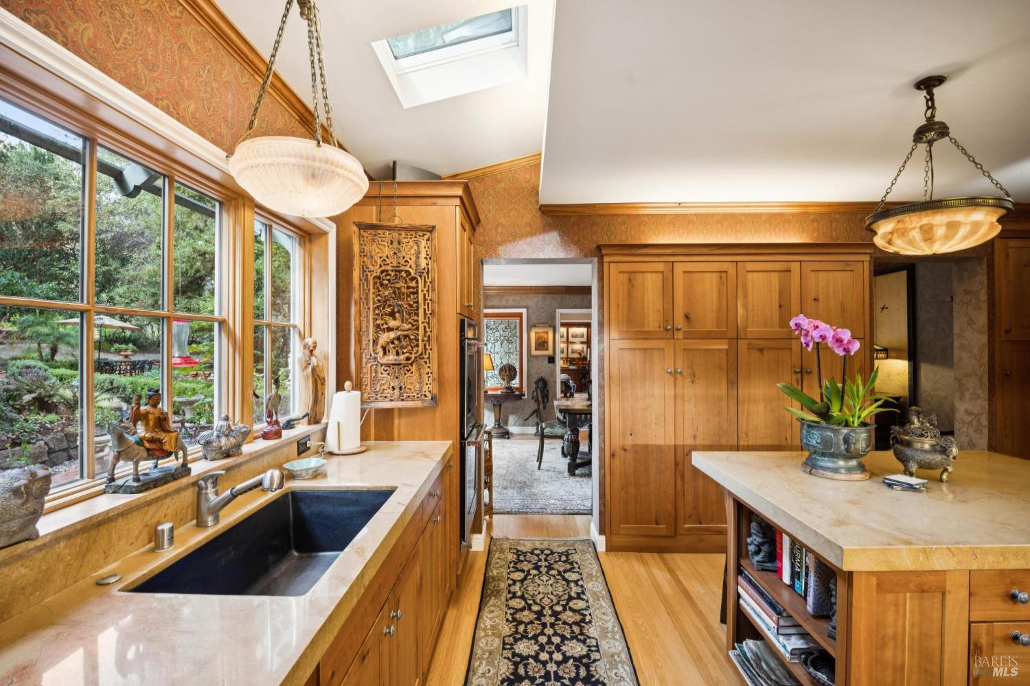 42-50 Grove Street San Rafael, CA 94901 - Photo 5 of 52 Main House-Chef's Kitchen with marble counters, cherry cabinetry and top of the line appliances.