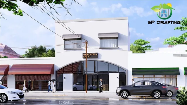 a car parked in front of a building