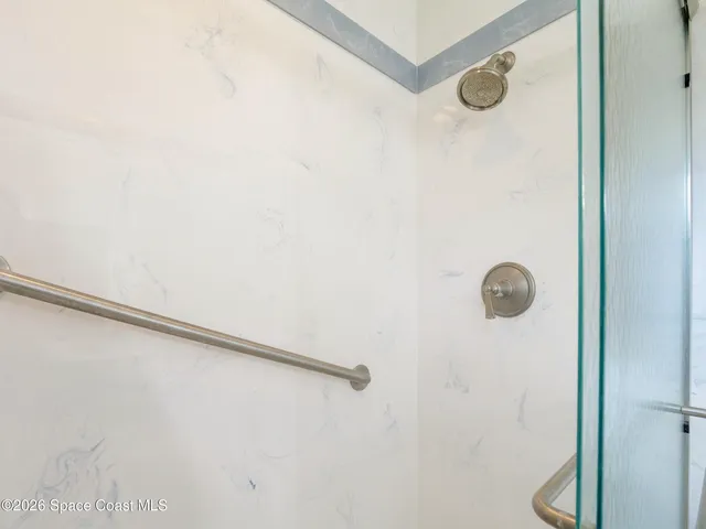 a close view of shower tap