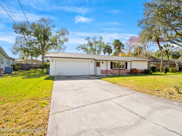 a view of a porch with a trees
