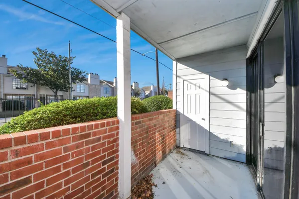 a view of a porch