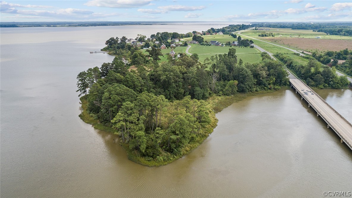 Lot 1 Benton Point Road Tappahannock, VA 22560 - Photo 7 of 9 Aerial showing 1,200 feet of waterfront.
