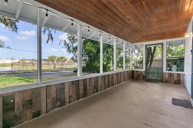 a view of a field with a tree