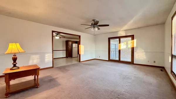 a view of livingroom and hardwood floor