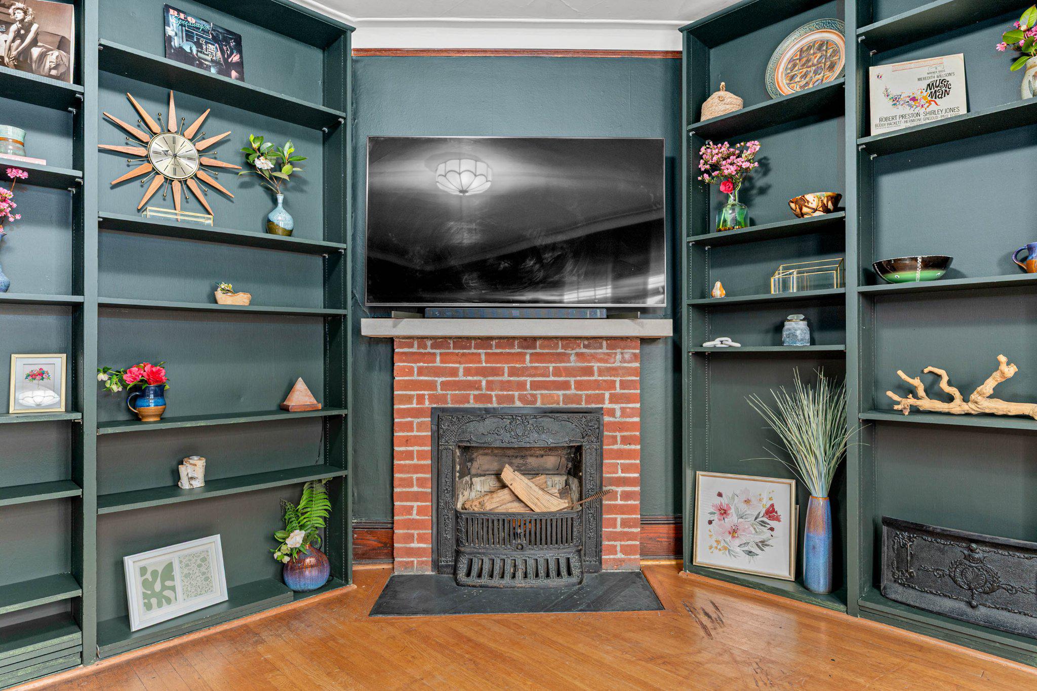 7602 Spring Avenue Elkins Park, PA 19027 - Photo 15 of 50 a view of fireplace and book shelf