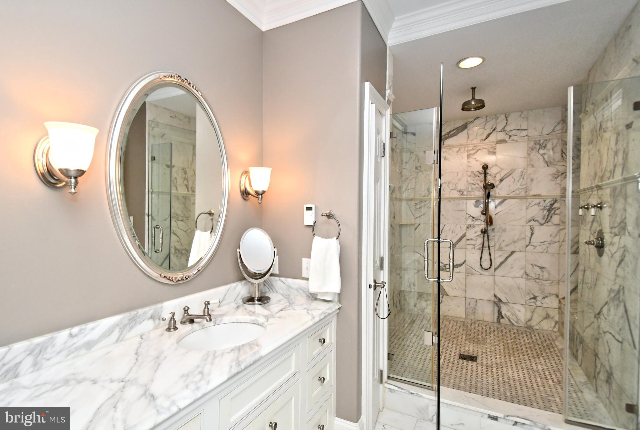 1811 Hollow Road Lansdale, PA 19446 - Photo 56 of 130 Herringbone calacatta marble shower floor