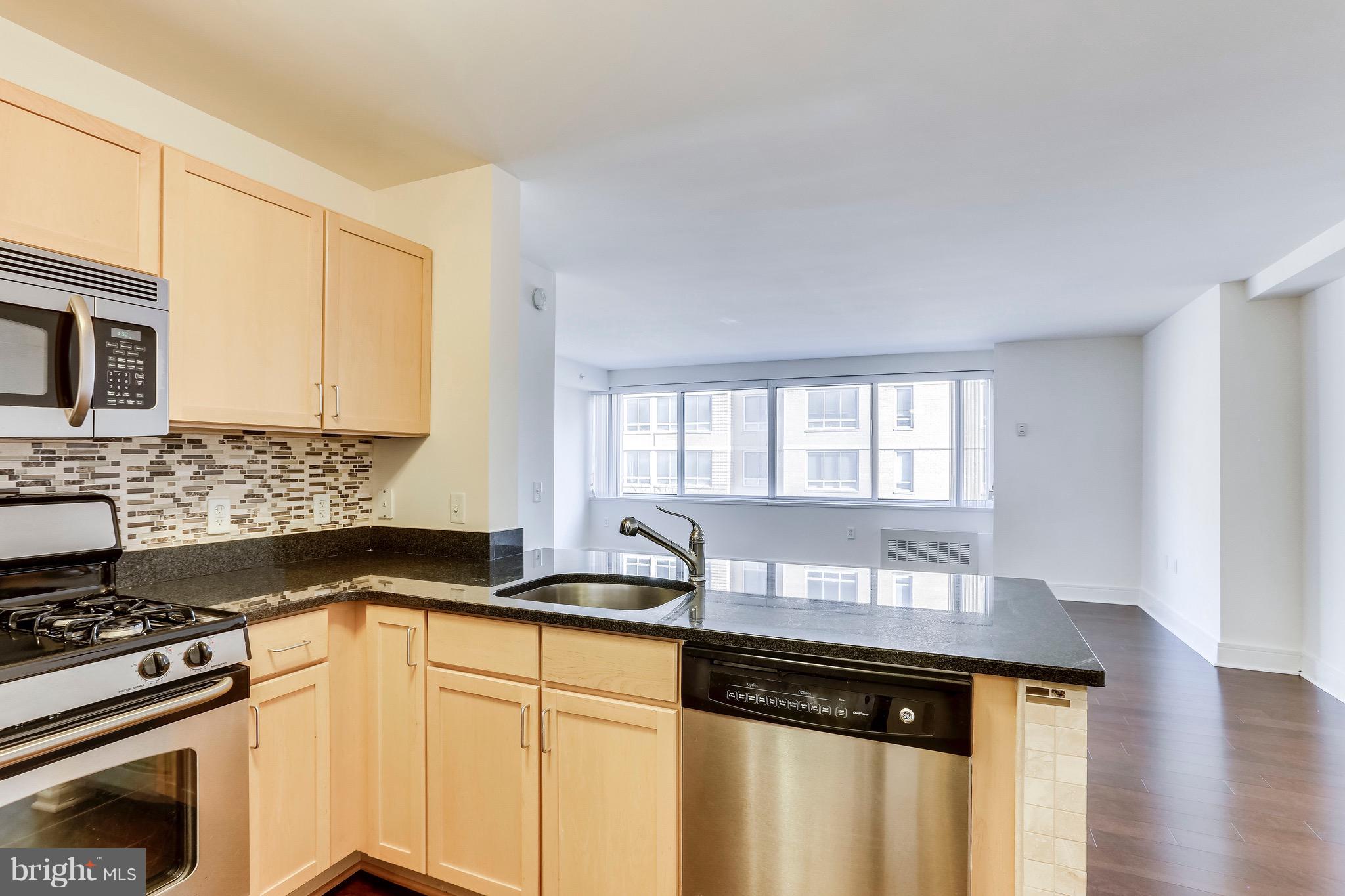 800 4th Street Southwest, Unit N111 Washington, DC 20024 - Photo 5 of 35 a kitchen with a sink stove and cabinets