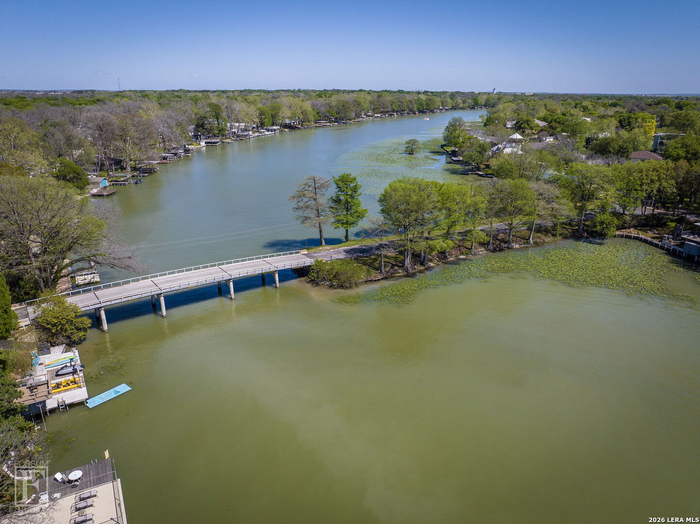 551 Terminal Loop Road, Unit B3 McQueeney, TX 78123 - Photo 10 of 18 an aerial view of a houses with a lake view