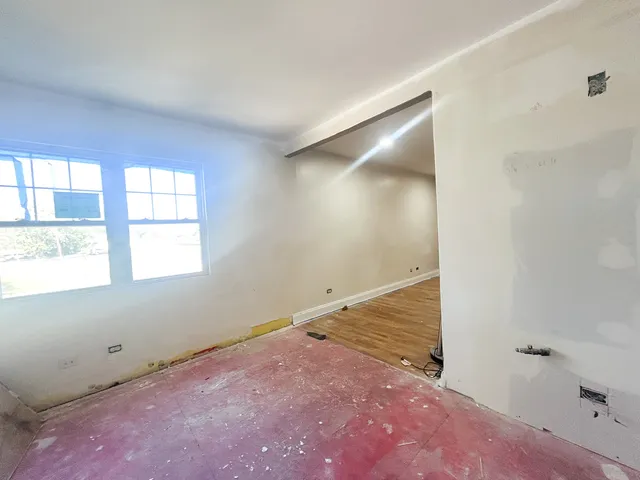 an empty room with a window