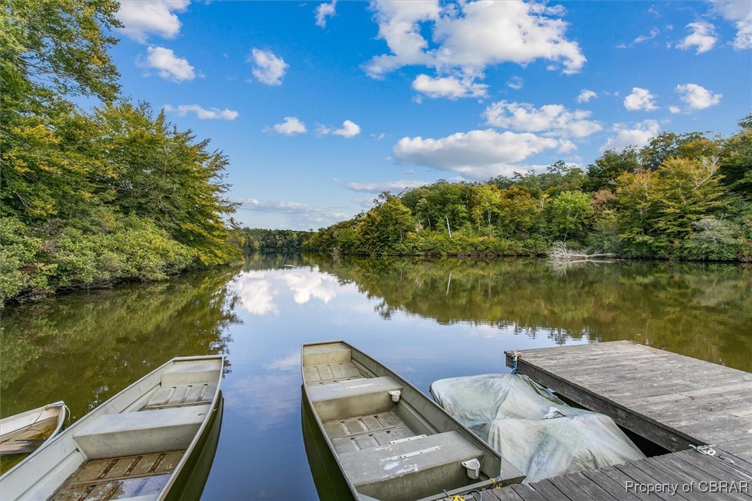 3013 Ridge Drive Toano, VA 23168 - Photo 44 of 50 Dock area featuring a view of trees and a water view