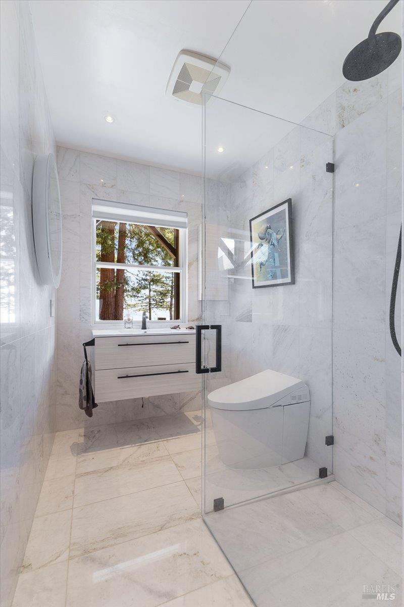 3100 Muniz Ranch Road Jenner, CA 95450 - Photo 10 of 83 Main Level Full Bathroom with Toto Japanese Automatic Toilet