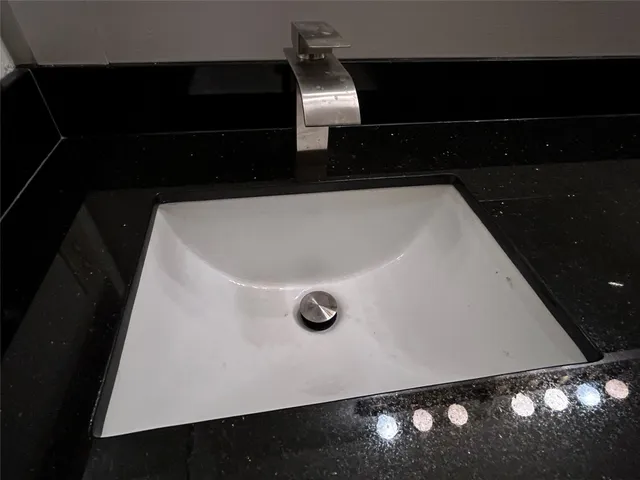 a close view of sink
