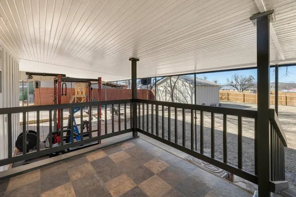 a view of a balcony