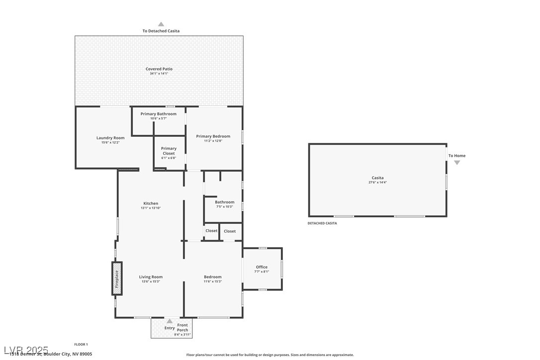 1318 Denver Street Boulder City, NV 89005 - Photo 32 of 32 View of floor plan / room layout