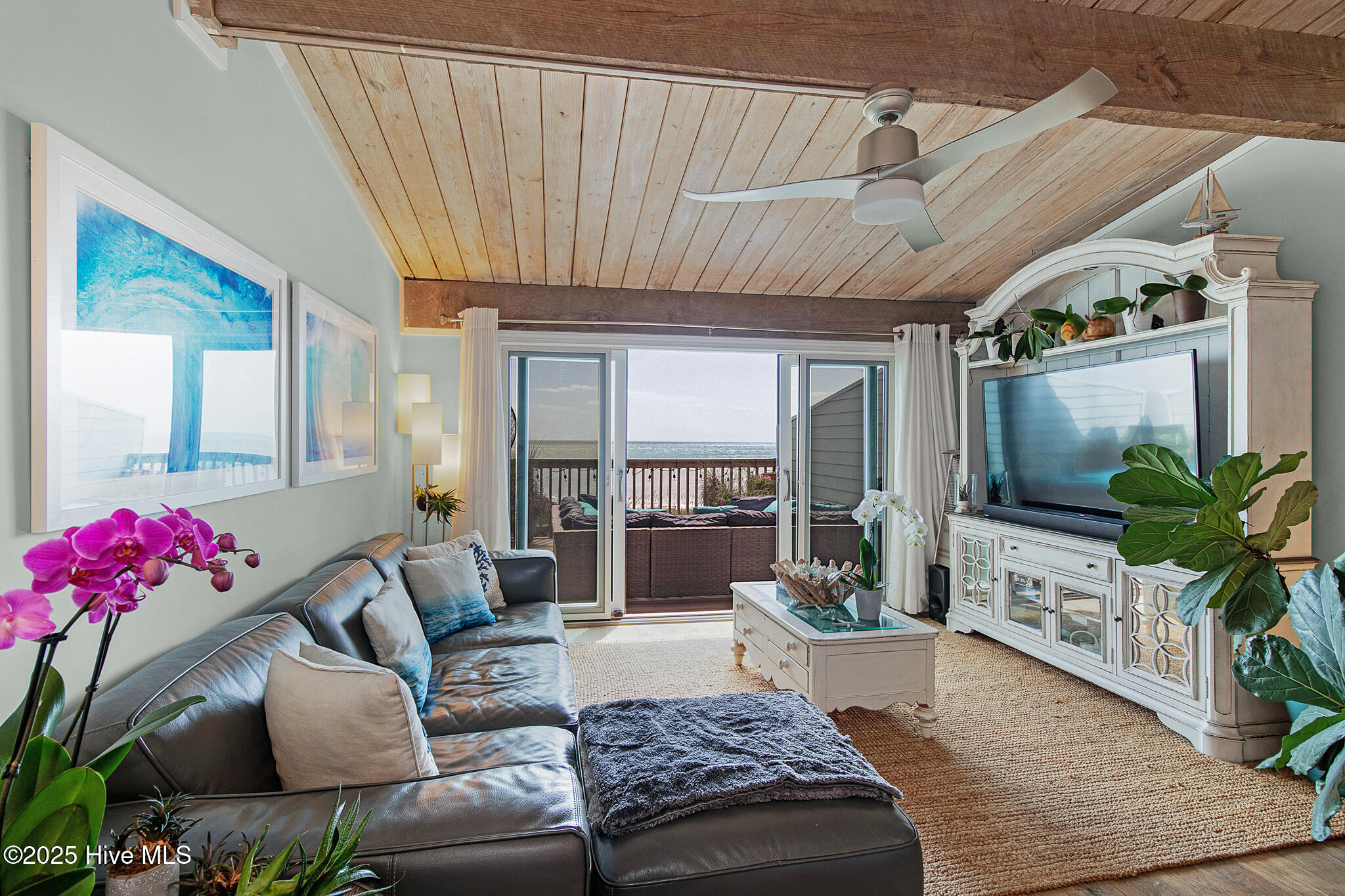 535 Salter Path Road, Unit 15 CORAL SHORES Pine Knoll Shores, NC 28512 - Photo 11 of 43 Living Room with Ocean View