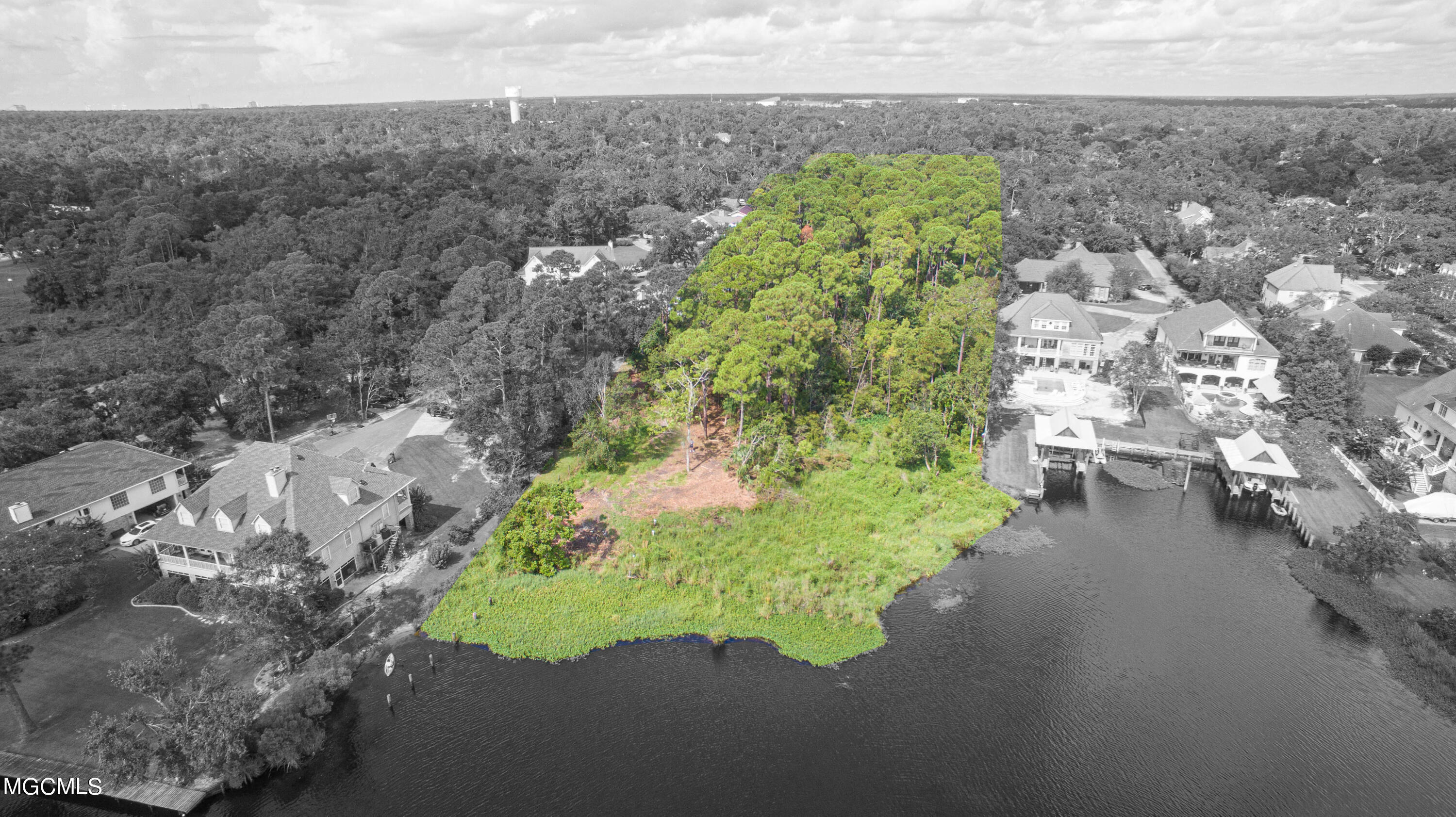 4926 Courthouse Road Gulfport, MS 39507 - Photo 1 of 28 Aerial Waterfront View