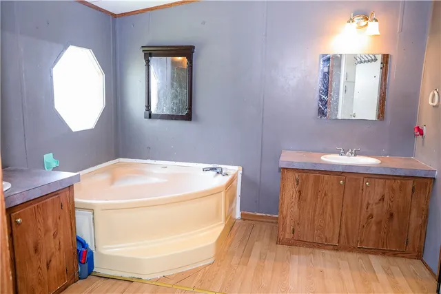 a view of a room with a flat screen tv