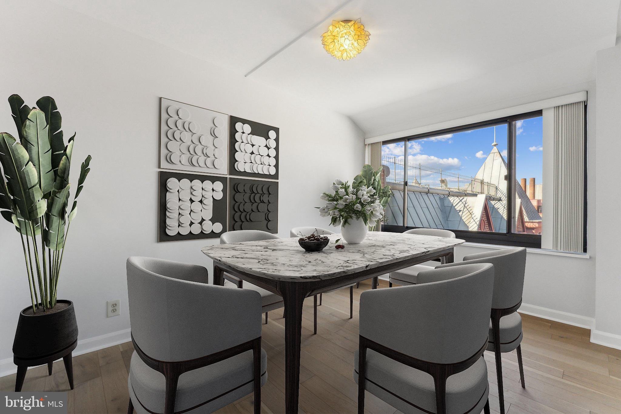 1077 30th Street Northwest, Unit 705 Washington, DC 20007 - Photo 6 of 31 a view of a dining room with furniture and window