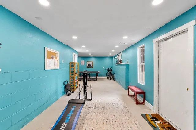 a view of an ocean and a mountain