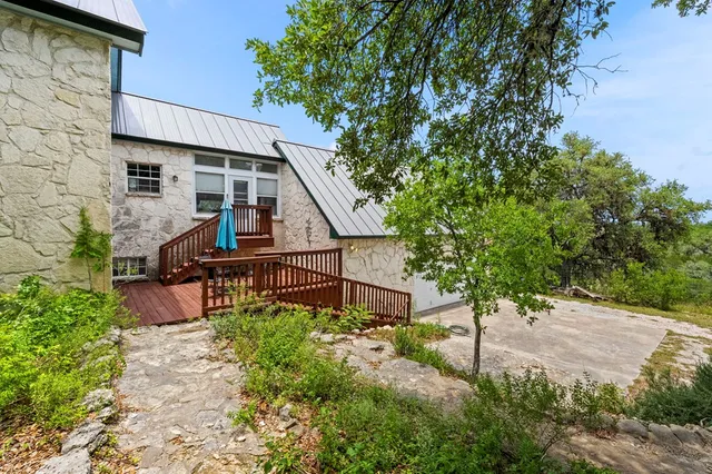 a view of a lake with a big yard