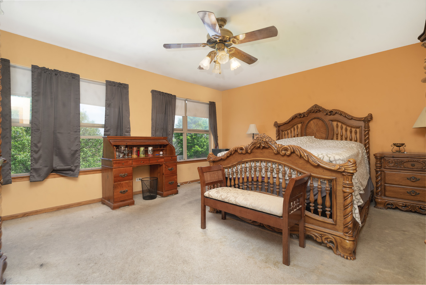 2104 Olde Mill Road Plainfield, IL 60586 - Photo 12 of 23 a bedroom with furniture and a fireplace