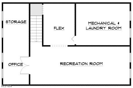 782 Pendley Road Willowick, OH 44095 - Photo 23 of 24 Basement plan, for illustrative purposes only.