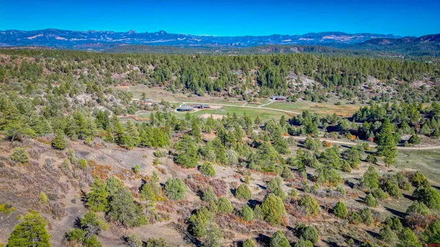 a view of a city with a mountain