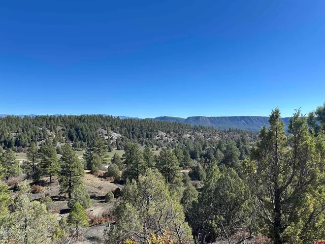 a view of a city with a mountain in the background