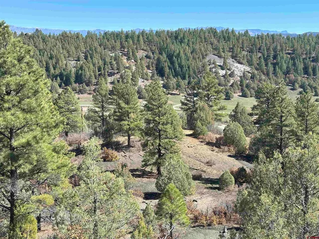 a view of a city with mountains in the background