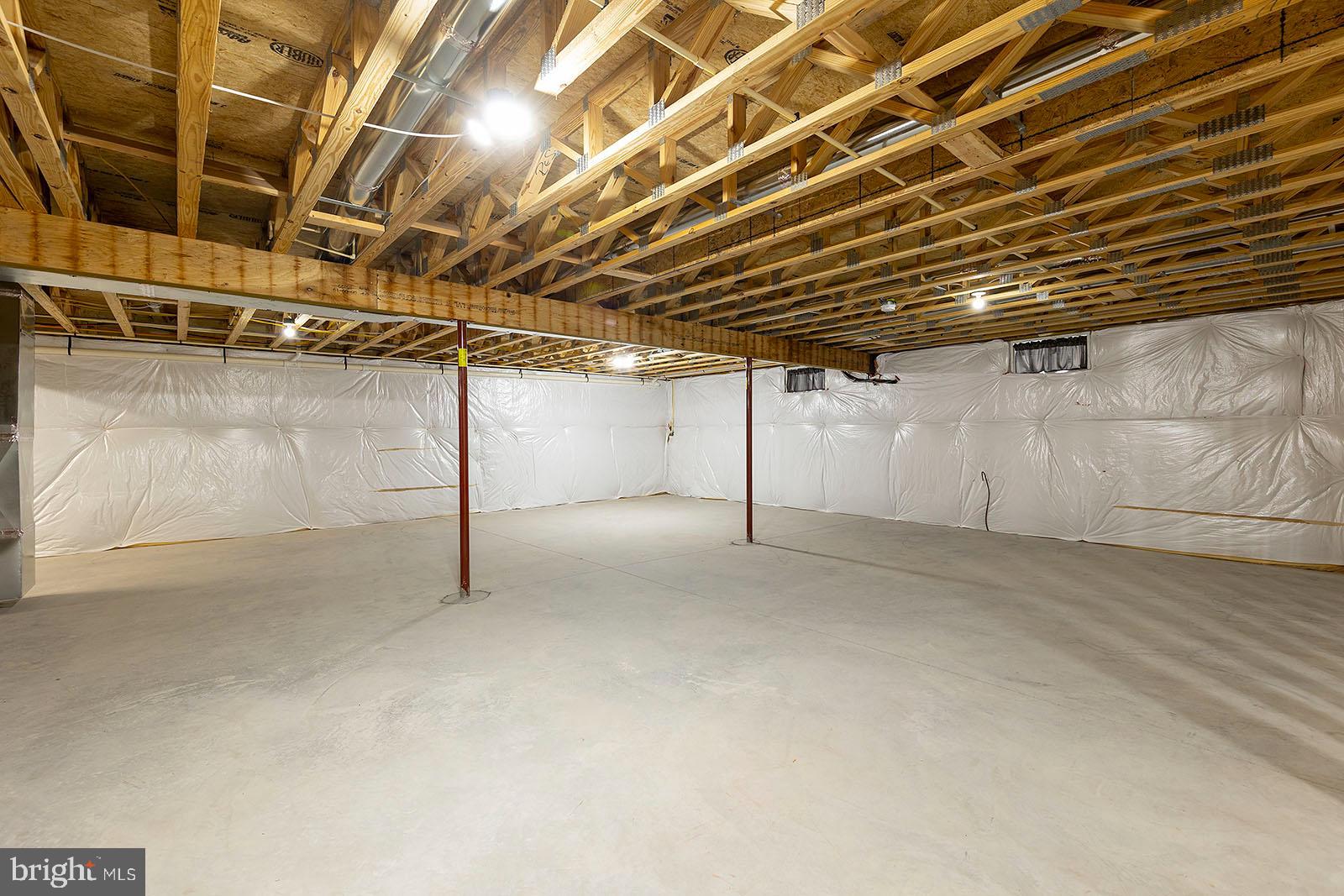 158 Riding Chapel Road Stephens City, VA 22655 - Photo 39 of 54 Large unfinished basement w/ 9' ceilings
