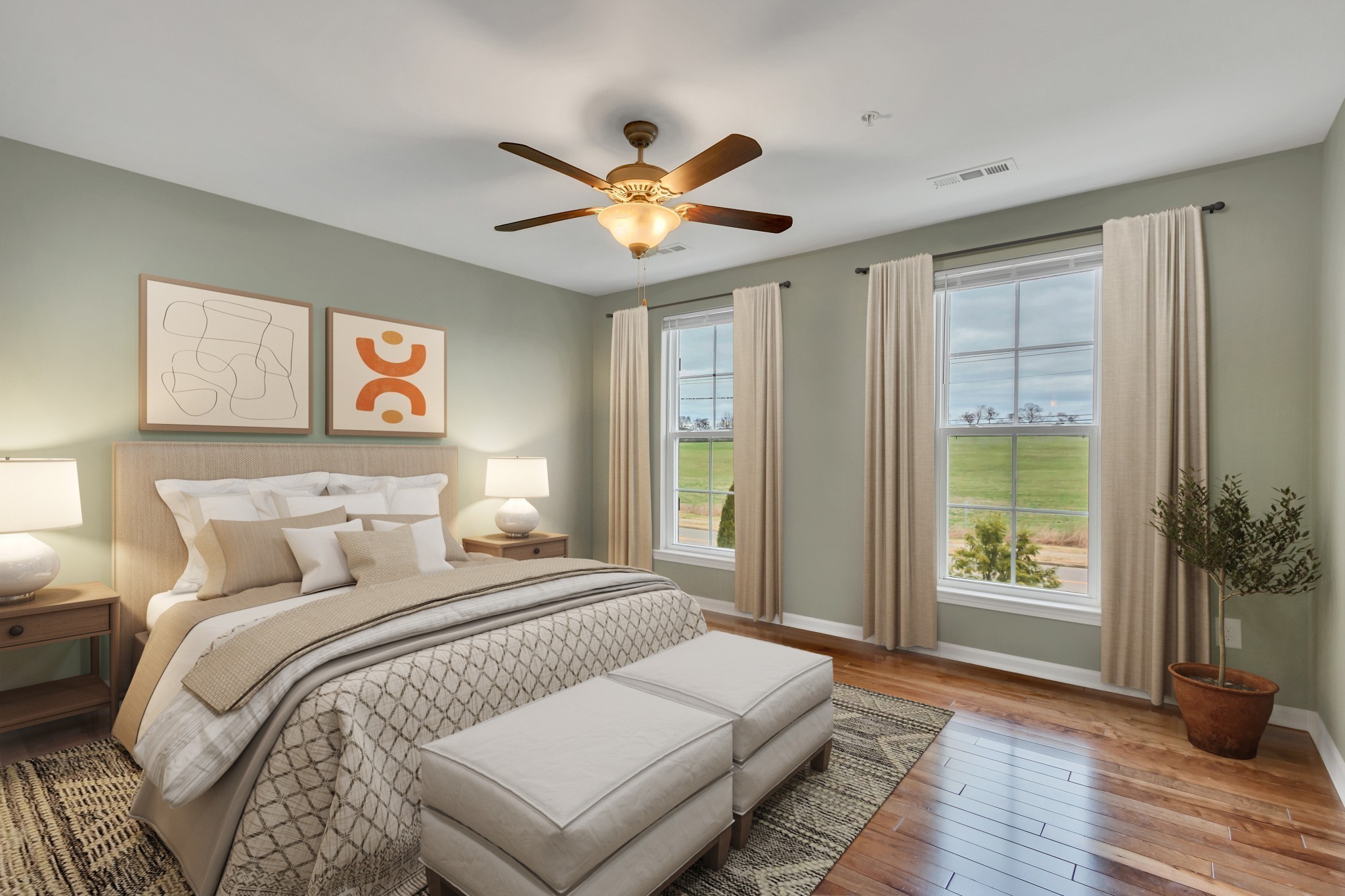 305 Dursley Lane Spring Hill, TN 37174 - Photo 12 of 25 a bedroom with a large bed and a window