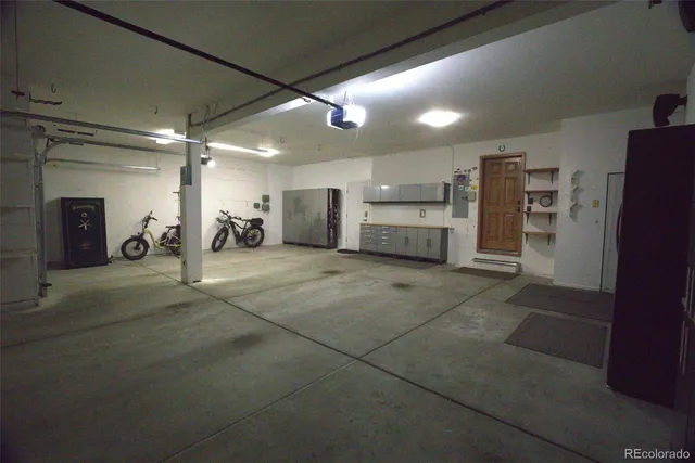 a large parking space with lots of appliances