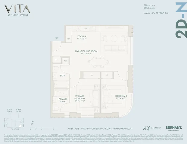 $1,800,000 | 499 9th Avenue, Unit 2DN | Hudson Yards