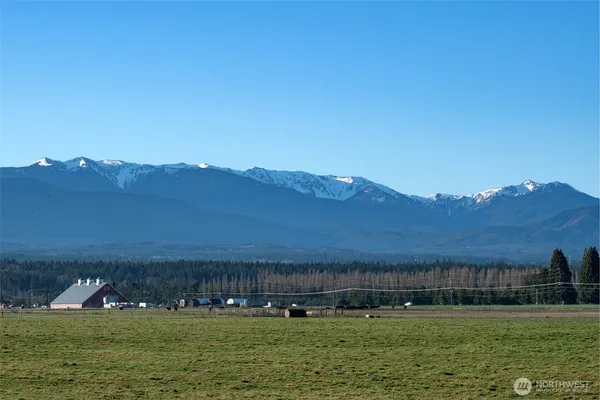 a view of a city with mountains in the background