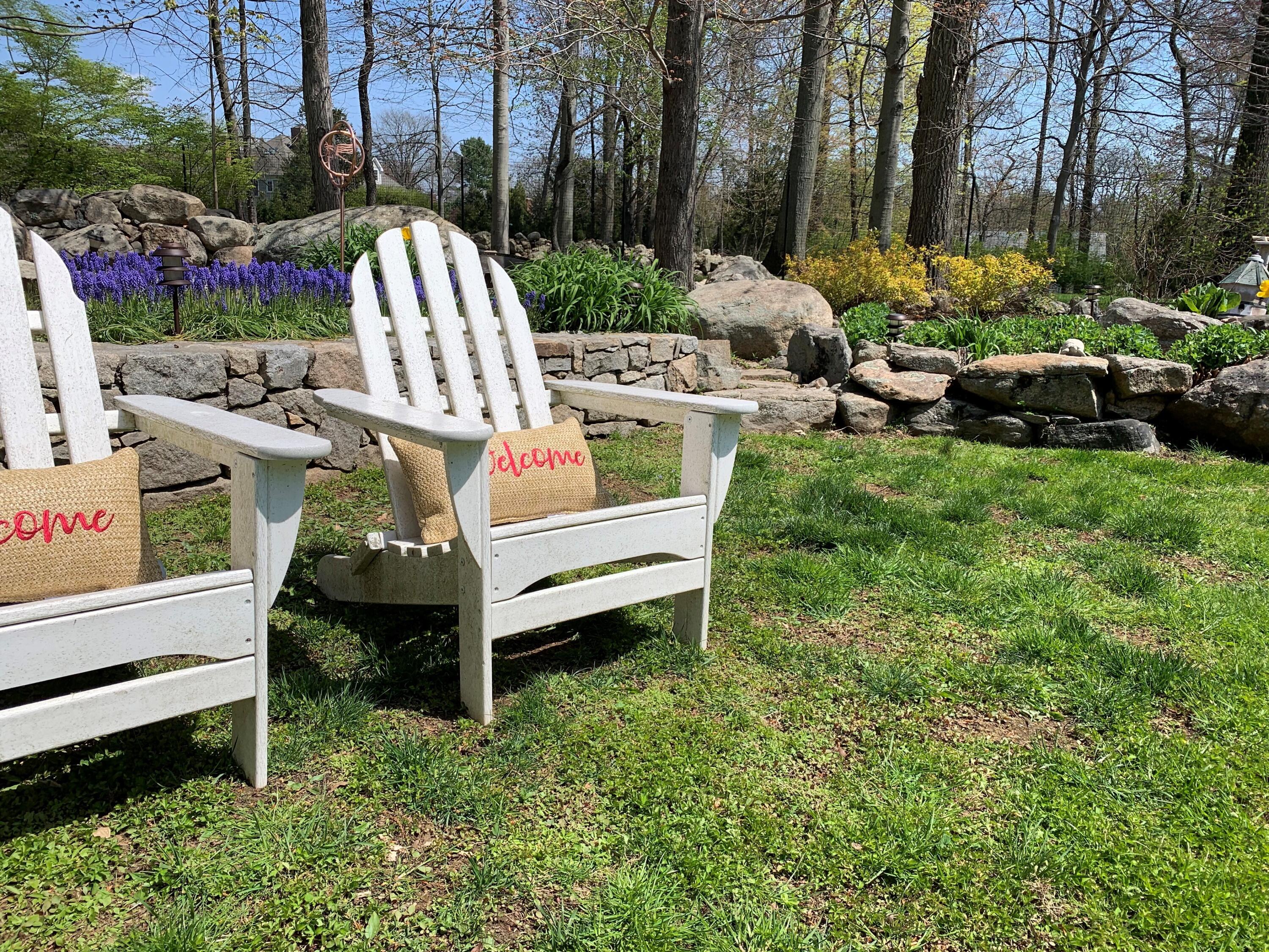 21 Revere Road Darien, CT 06820 - Photo 35 of 40 a view of backyard with outdoor seating and green space