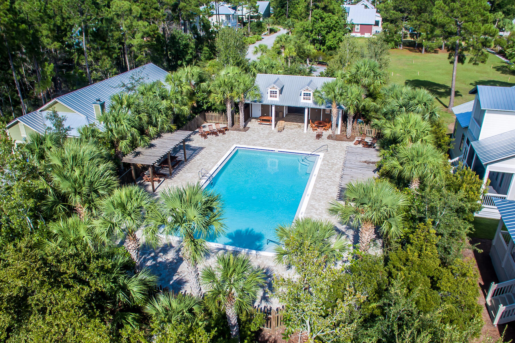 106 Marlberry Santa Rosa Beach Santa Rosa Beach, FL 32459 - Photo 34 of 37 an aerial view of a house with a yard and trees all around