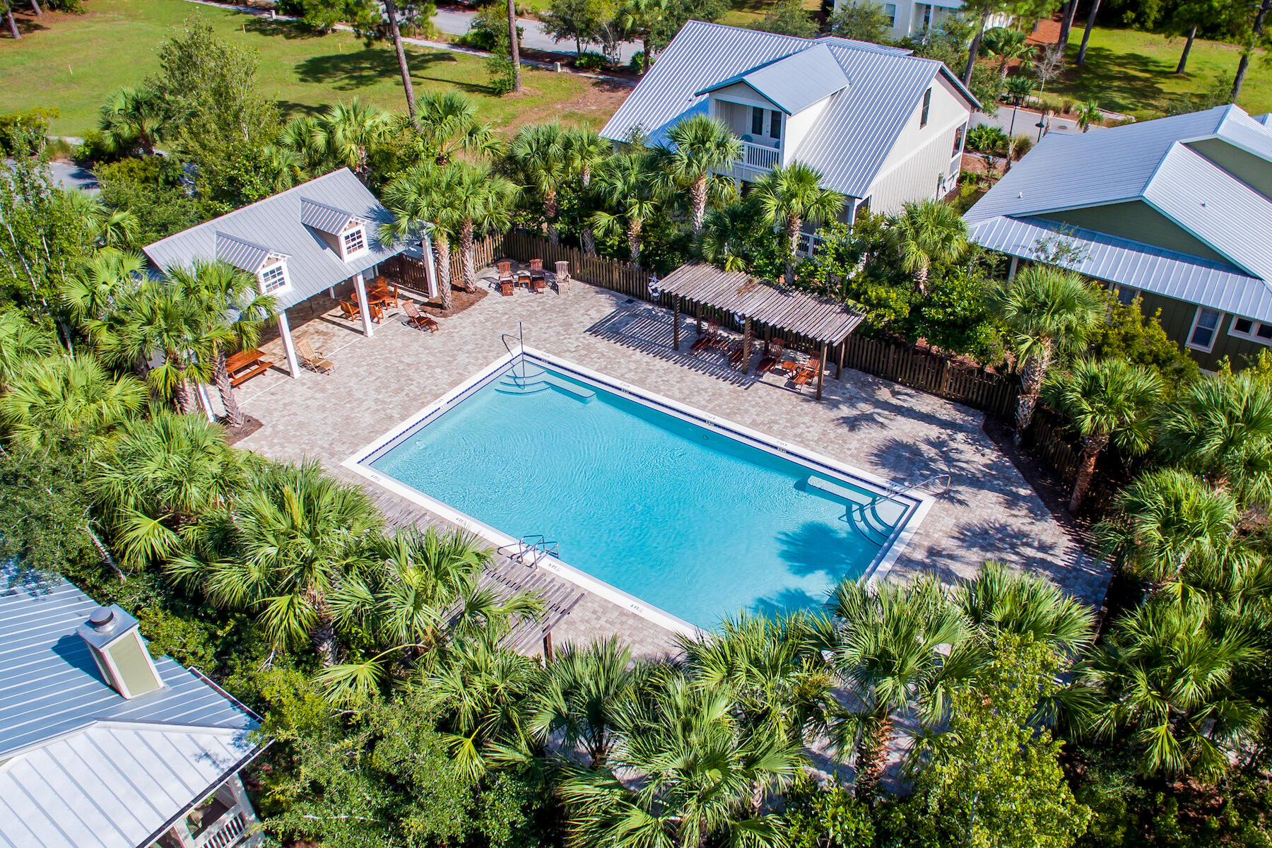 106 Marlberry Santa Rosa Beach Santa Rosa Beach, FL 32459 - Photo 35 of 37 an aerial view of a house with a garden and lake view