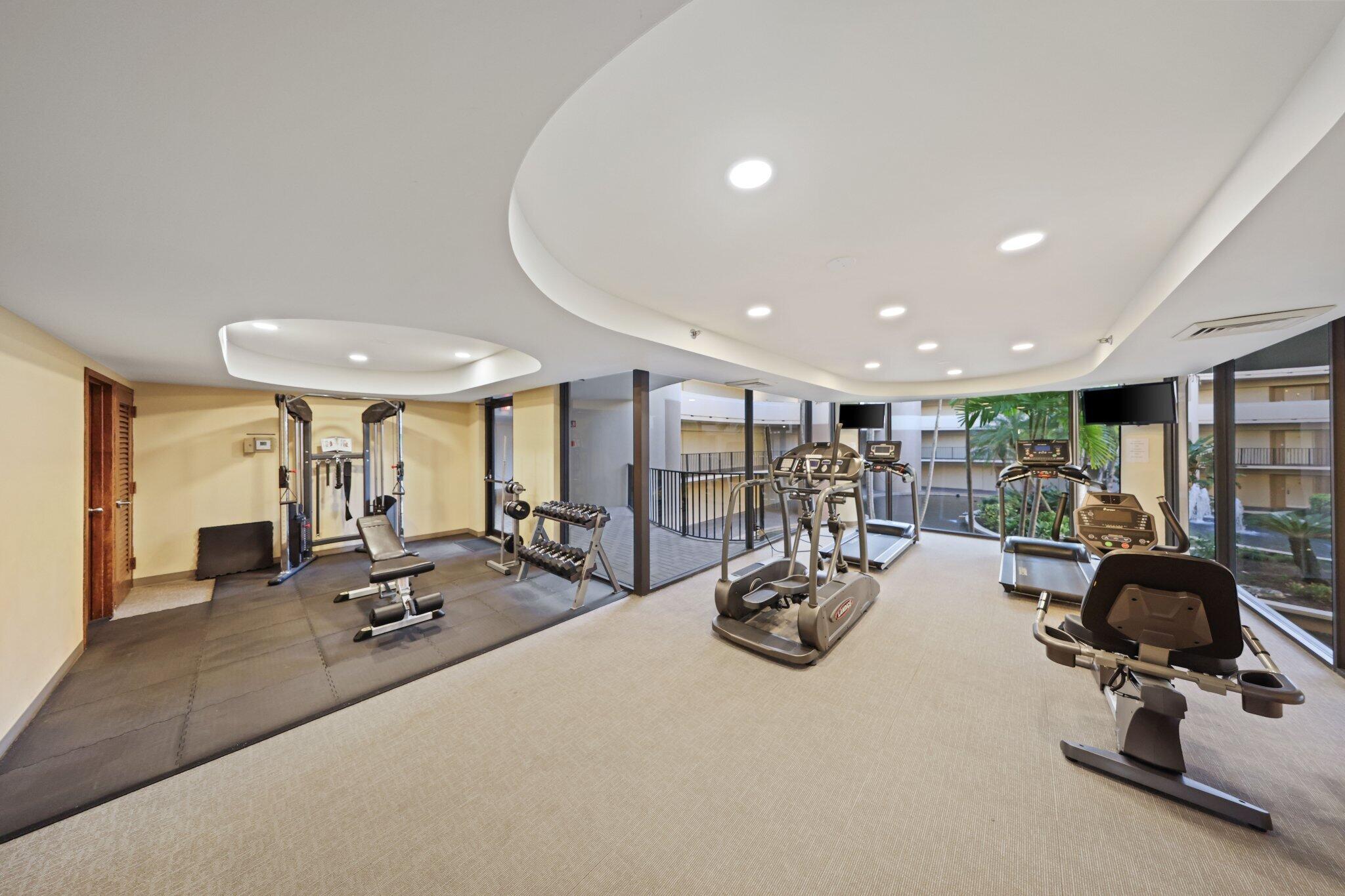 1401 South Ocean Boulevard, Unit 3090 Boca Raton, FL 33432 - Photo 30 of 46 a view of a room with gym equipment