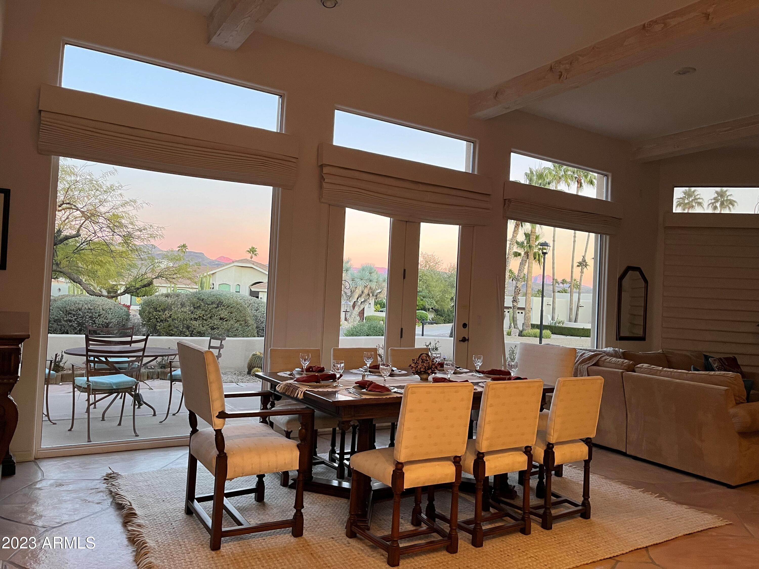 19007 East Poco Rio Drive Rio Verde, AZ 85263 - Photo 12 of 40 Sunset from Dining Room