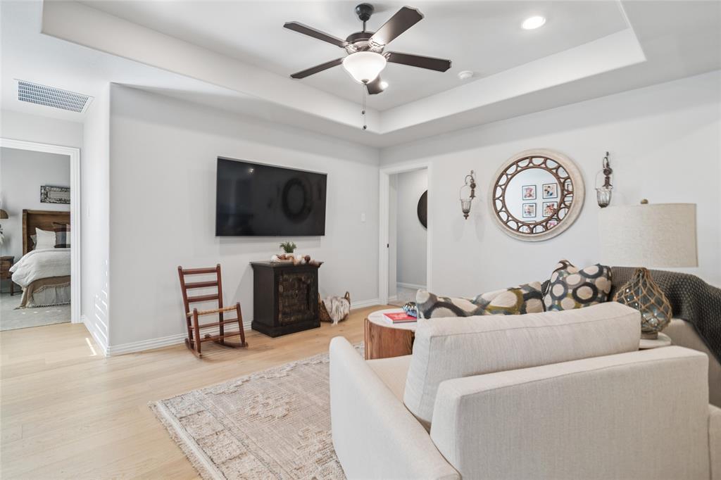 1920 Lotus Court Haslet, TX 76052 - Photo 22 of 40 Game room, study area, a great space for anything the new owner would like, this area sits between the 3 bedrooms. Tray ceiling, hardwood flooring.