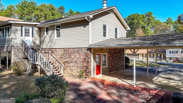 a view of a house with a porch