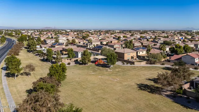 an aerial view of a city