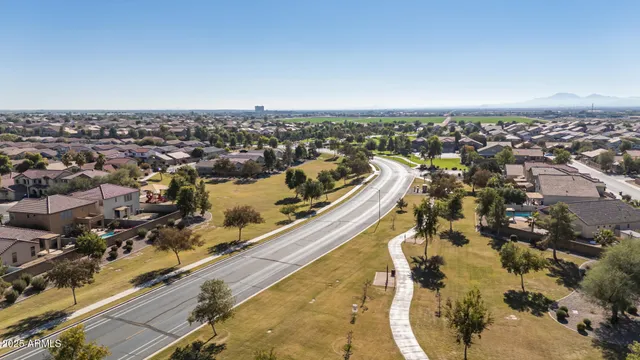 an aerial view of a city