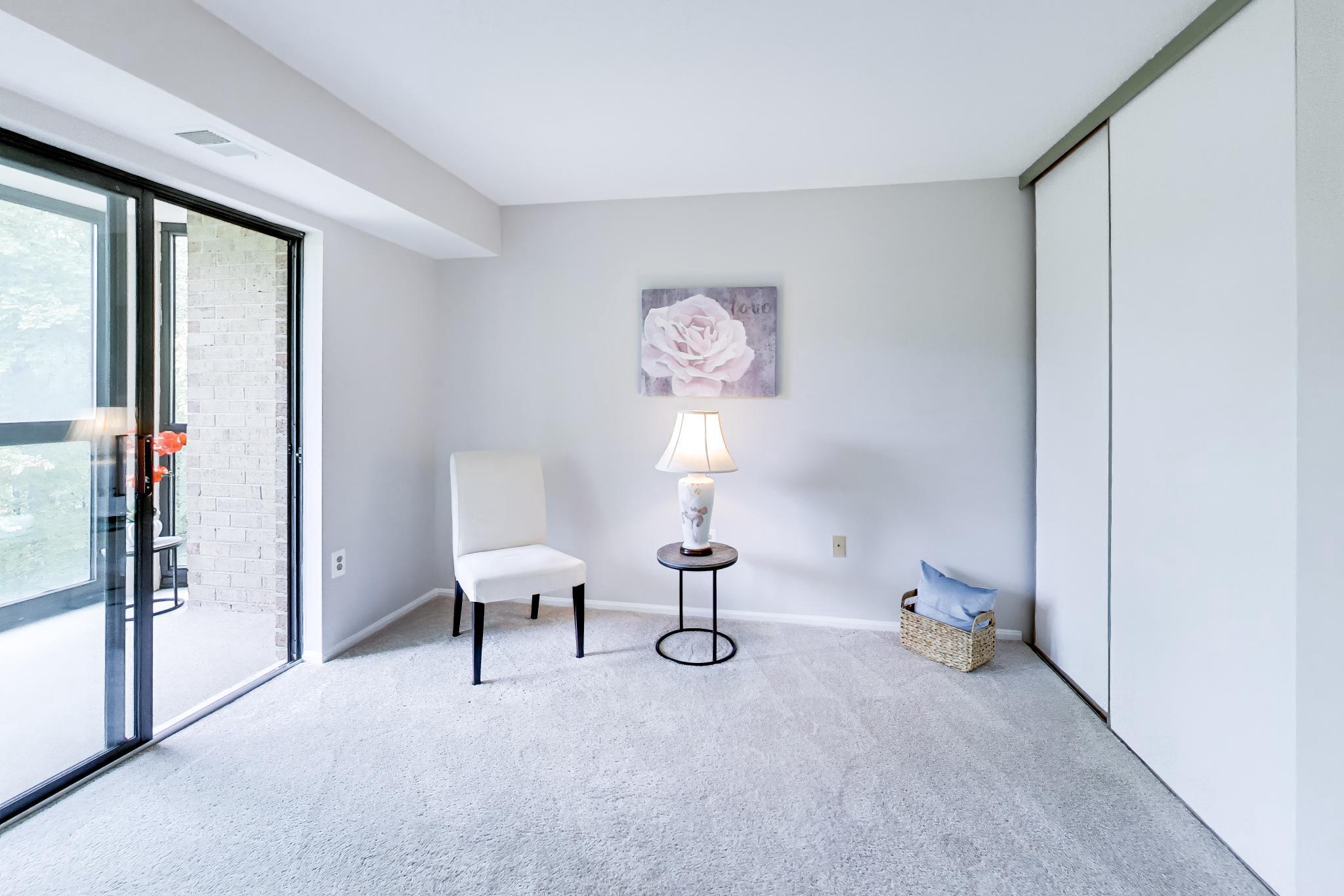 15100 Interlachen Drive, Unit 4612 Silver Spring, MD 20906 - Photo 16 of 19 Bedroom #2 w/Sliding Door to Sunroom. View 1.