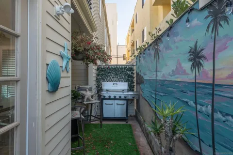 a backyard of a house